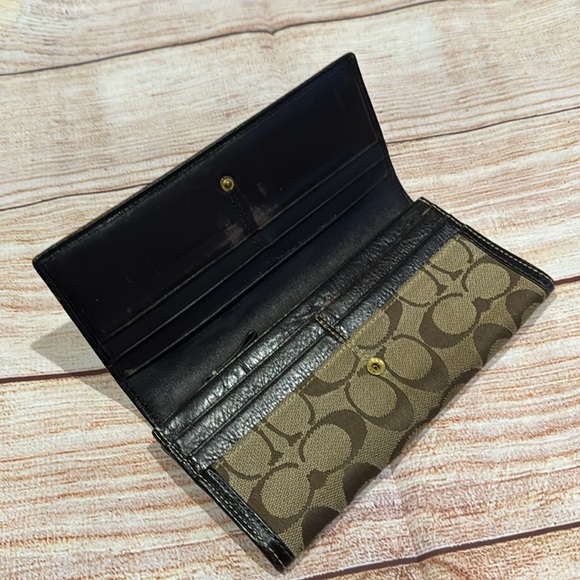 Coach Brown Monogram Long Wallet - Picture 5 of 11
